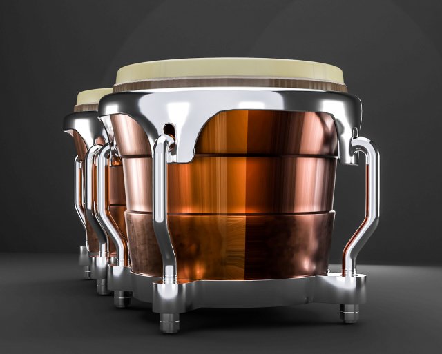 Indian tabla 3D Model .c4d .max .obj .3ds .fbx .stl .blend 