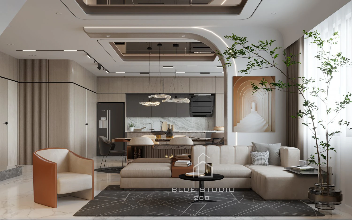 Penthouse interior 3D Model .c4d .max .obj .3ds .fbx .stl .blend 