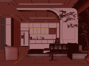 Penthouse interior 3D Model