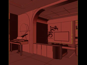 Penthouse interior 3D Model