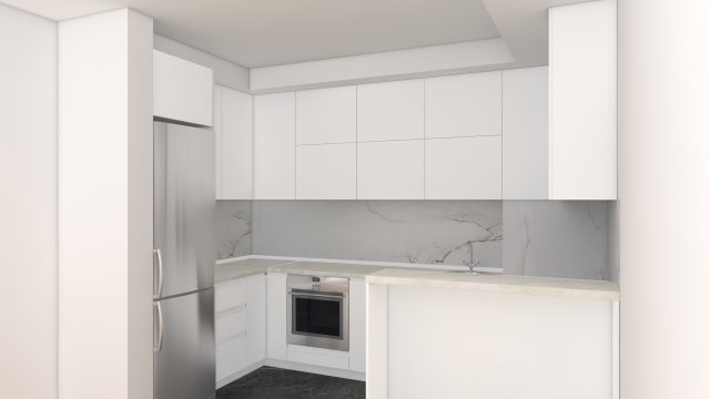 Kitchen Interior 3D 모델 .c4d .max .obj .3ds .fbx .stl .blend 