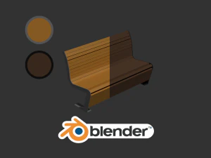 Banco externo de madeira de Moscou Modelo 3D