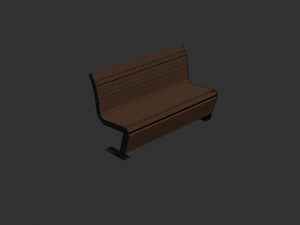 Moscow wooden outdoor bench Modelo 3D
