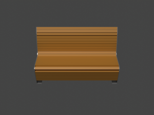 Moscow wooden outdoor bench Modelo 3D