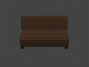 Moscow wooden outdoor bench Modelo 3D