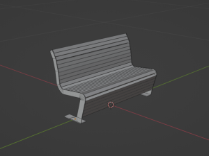 Moscow wooden outdoor bench Modelo 3D