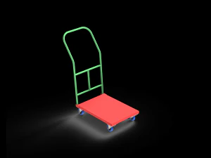 भार ढोने वाली ट्रॉली 3D मॉडल