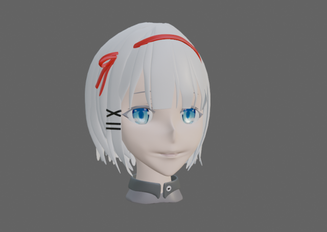 Anime Girl head Siesta The Detective is Already Dead 3D Model .c4d .max .obj .3ds .fbx .stl .blend 