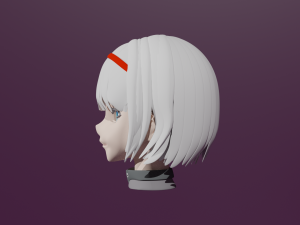 Anime Girl head Siesta The Detective is Already Dead 3D Model