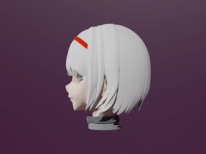 Anime Girl head Siesta The Detective is Already Dead 3D Model