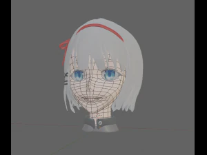 Anime Girl head Siesta The Detective is Already Dead 3D Model
