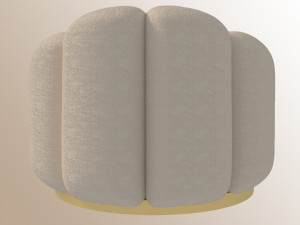 Armchair and pouf Teddi 3D Модель