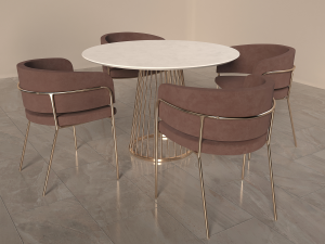 Chair and table 3D Model