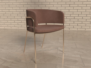 Chair and table Modello 3D