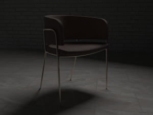 Chair and table Modello 3D