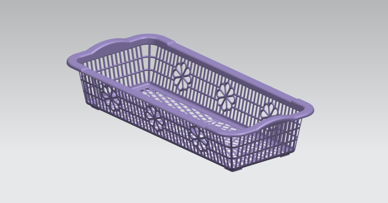 Plastic Box Tray 01 3D Model .c4d .max .obj .3ds .fbx .stl .blend 