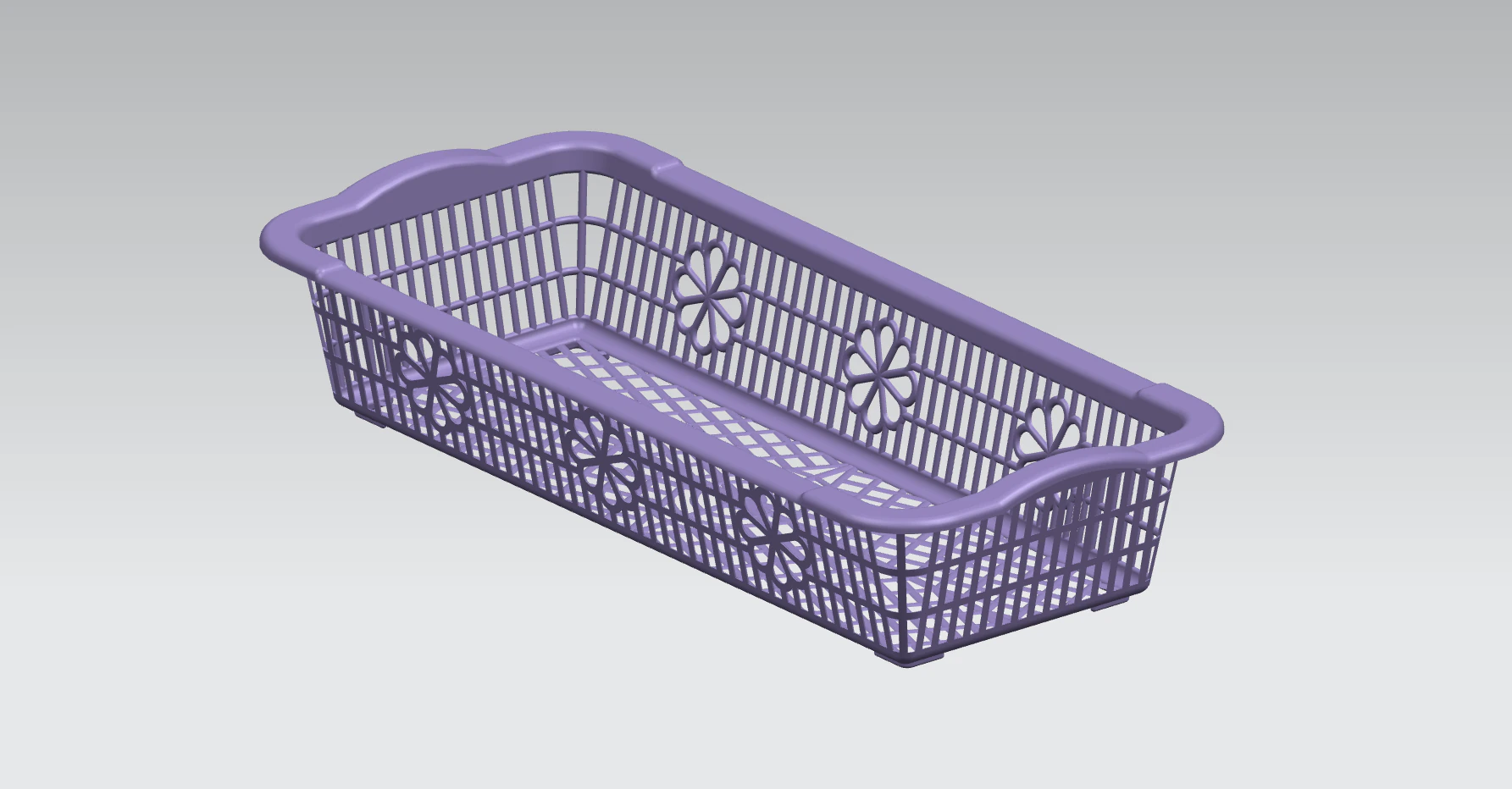 Plastic Box Tray 01 3D Model .c4d .max .obj .3ds .fbx .stl .blend