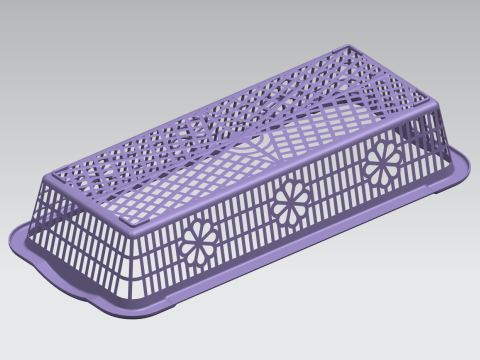 Plastic Box Tray 01 3D Model