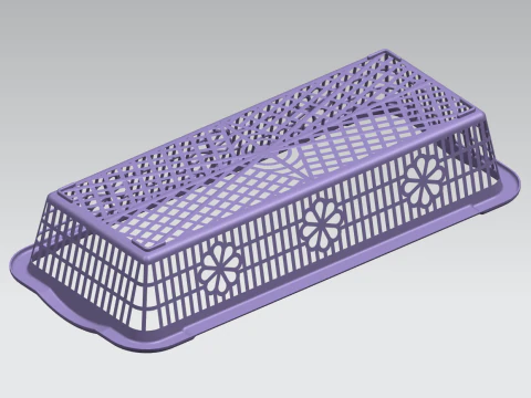 Plastic Box Tray 01 3D Model