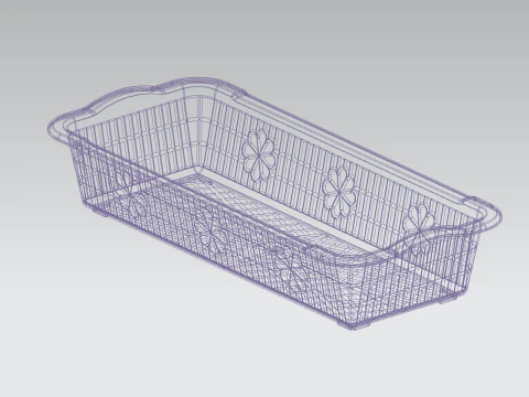 Plastic Box Tray 01 3D Model