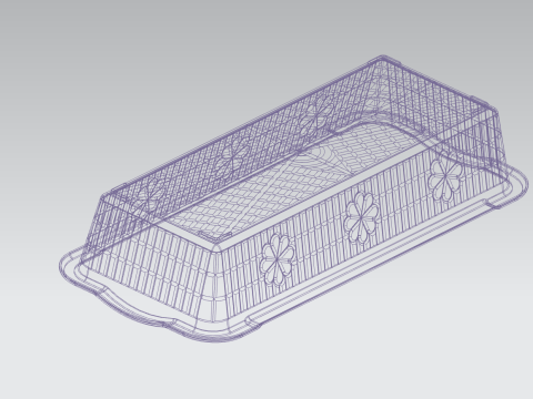 Plastic Box Tray 01 3D Model