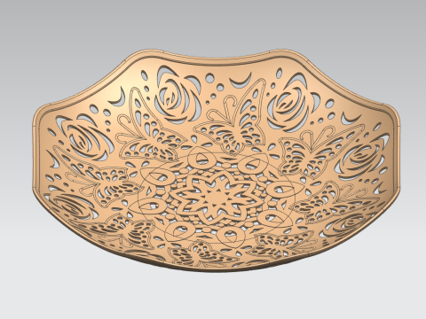 Butterfly Pattern Plate 3D 模型