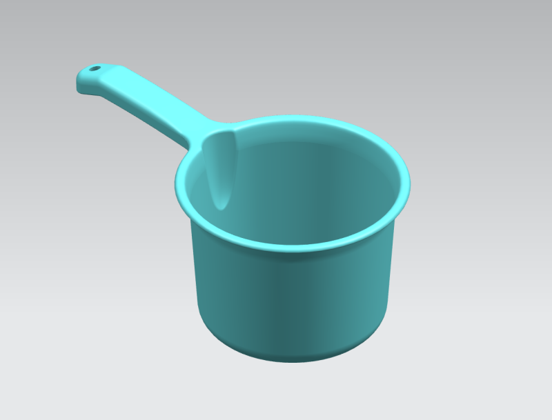 Plastic Water Scoop 3D Модель .c4d .max .obj .3ds .fbx .stl .blend 