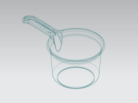Plastic Water Scoop 3D Model