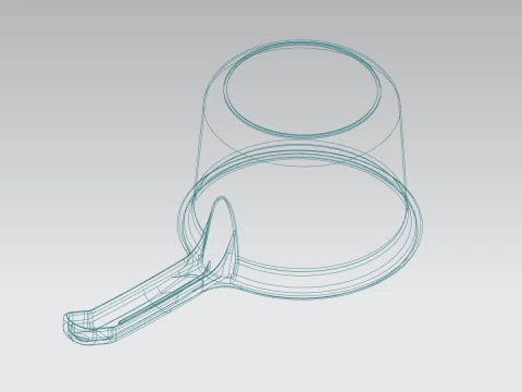 Plastic Water Scoop 3D Model