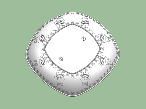 Labubu Plate 3D 模型