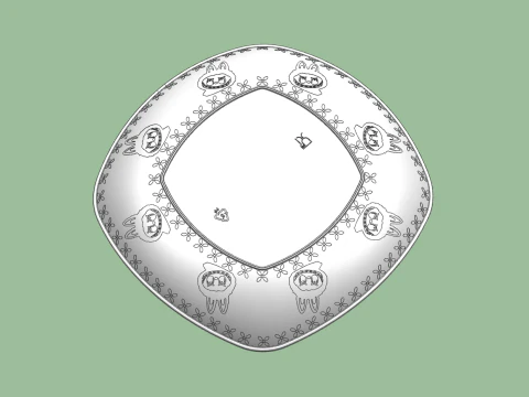 Labubu-Platte 3D Modell