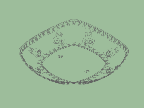 Labubu Plate Modello 3D