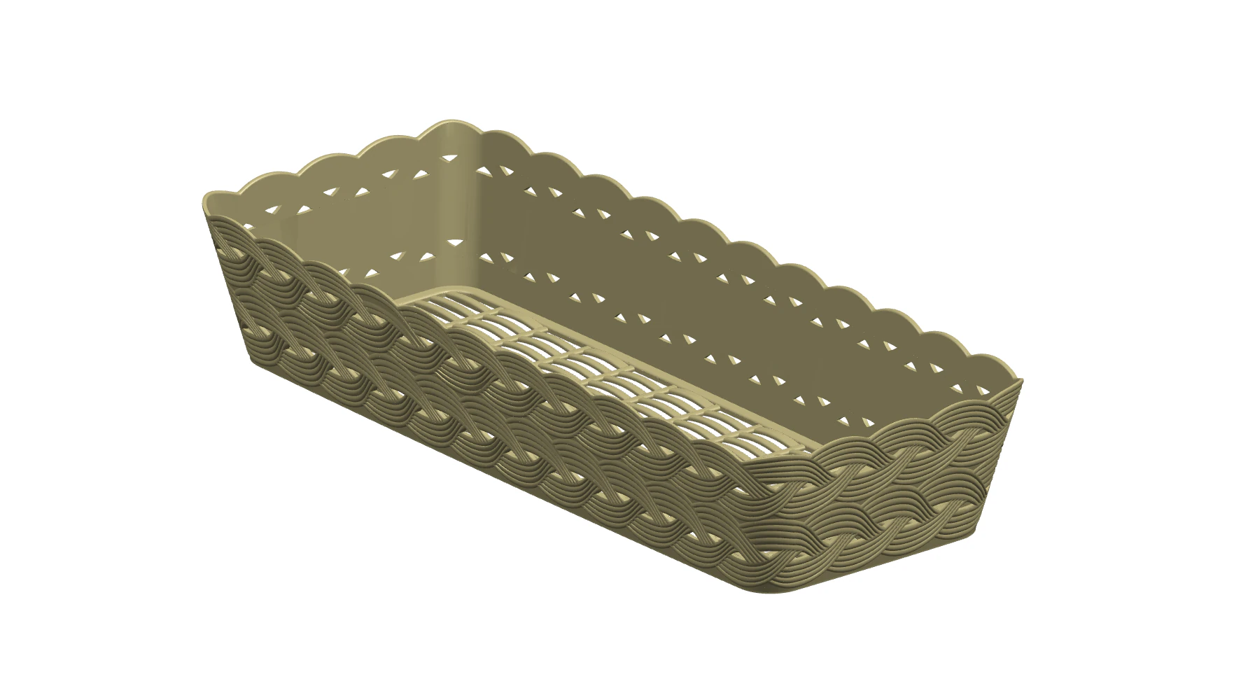 Plastic Box Tray 02 3D Model .c4d .max .obj .3ds .fbx .stl .blend