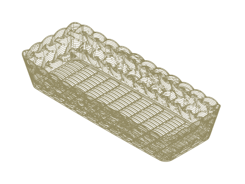 Plastic Box Tray 02 Modelo 3D