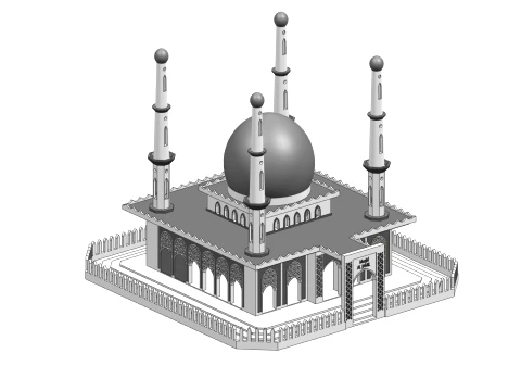 Al Mukmin Mosque 3D Print Model