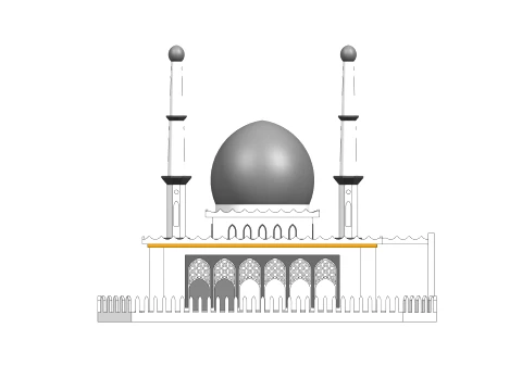 Al Mukmin Mosque 3D Print Model