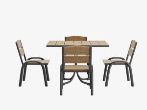Table witch Chairs for the Garden 3D Model