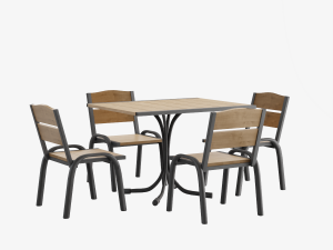 Table witch Chairs for the Garden 3D Model