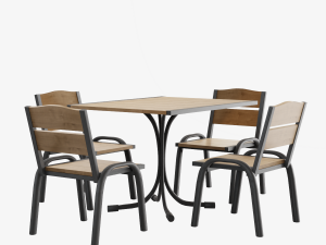 Table witch Chairs for the Garden 3D Model
