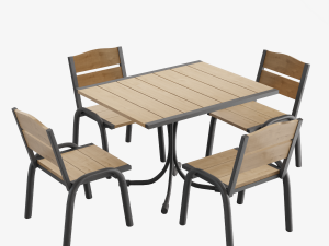 Table witch Chairs for the Garden 3D Model