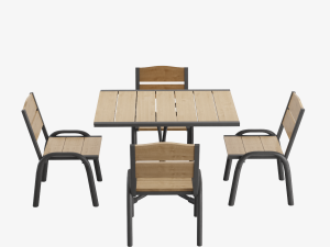 Table witch Chairs for the Garden 3D Model