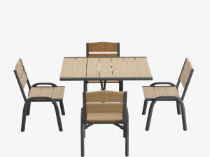 Table witch Chairs for the Garden 3D Model