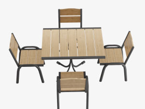 Table witch Chairs for the Garden 3D Model
