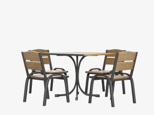 Table witch Chairs for the Garden 3D Model