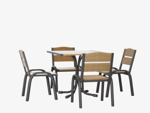 Table witch Chairs for the Garden 3D Model
