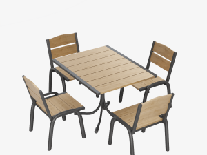 Table witch Chairs for the Garden 3D Model