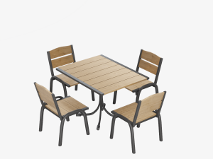 Table witch Chairs for the Garden 3D Model