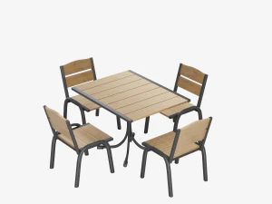 Table witch Chairs for the Garden 3D Model