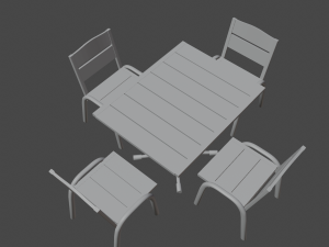 Table witch Chairs for the Garden 3D Model