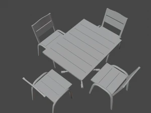 Table witch Chairs for the Garden 3D Model